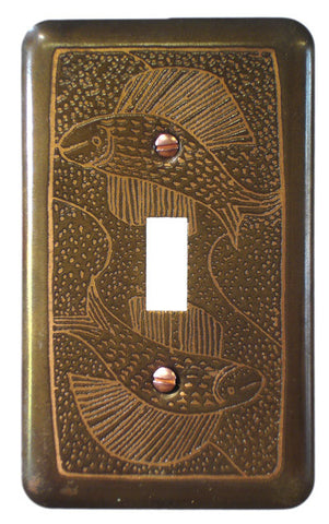 Etched Single Copper Fish